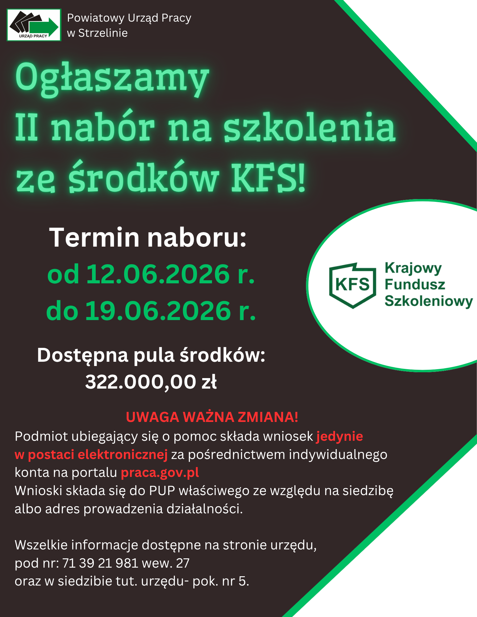 Obrazek dla: II Nabór na szkolenia ze środków KFS