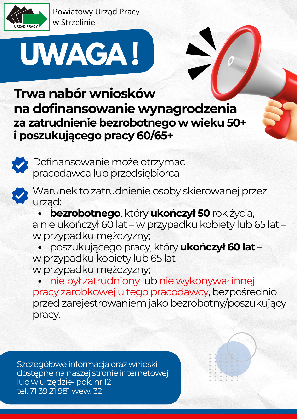 Obrazek dla: Nabór wniosków na dofinansowanie wynagrodzenia za...