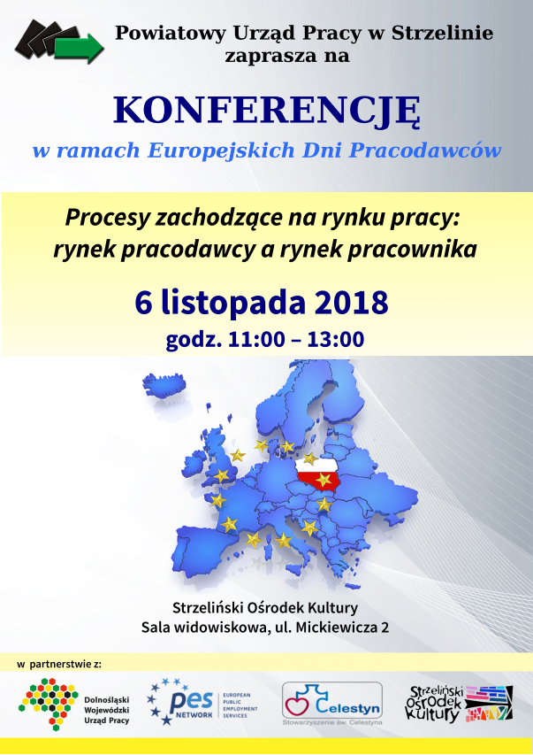 Konferencja - Procesy zachodzące na rynku pracy: rynek pracodawcy a rynek pracownika 6 Listopada w godz. 11-13 SOK Strzelin