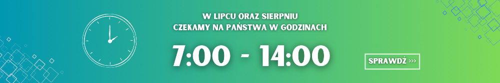 Baner Informujący o zmianie godzin otwarcia - Kliknij i sprawdź szczegóły.